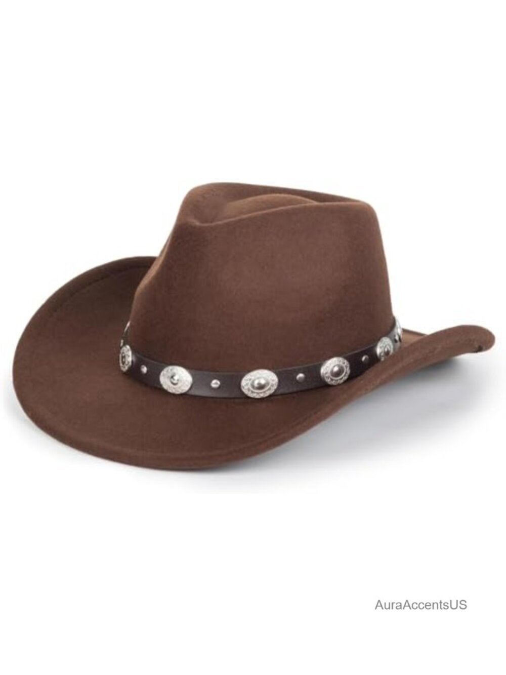 Felt Western Cowboy Hat Adjustable Wide Brim Fedora